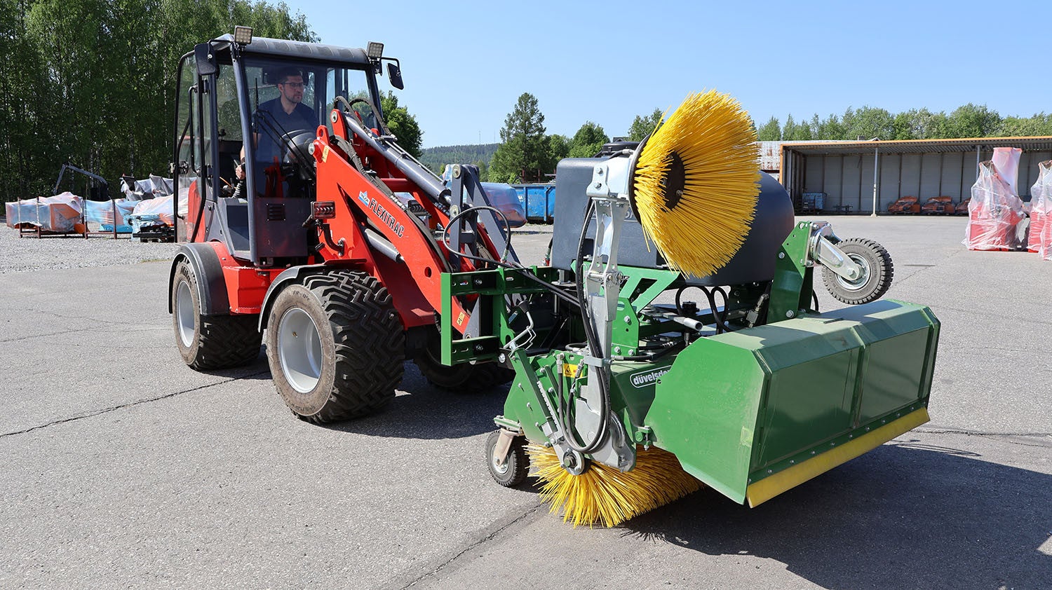 Sopmaskin Profi 150cm, Bultat fäste