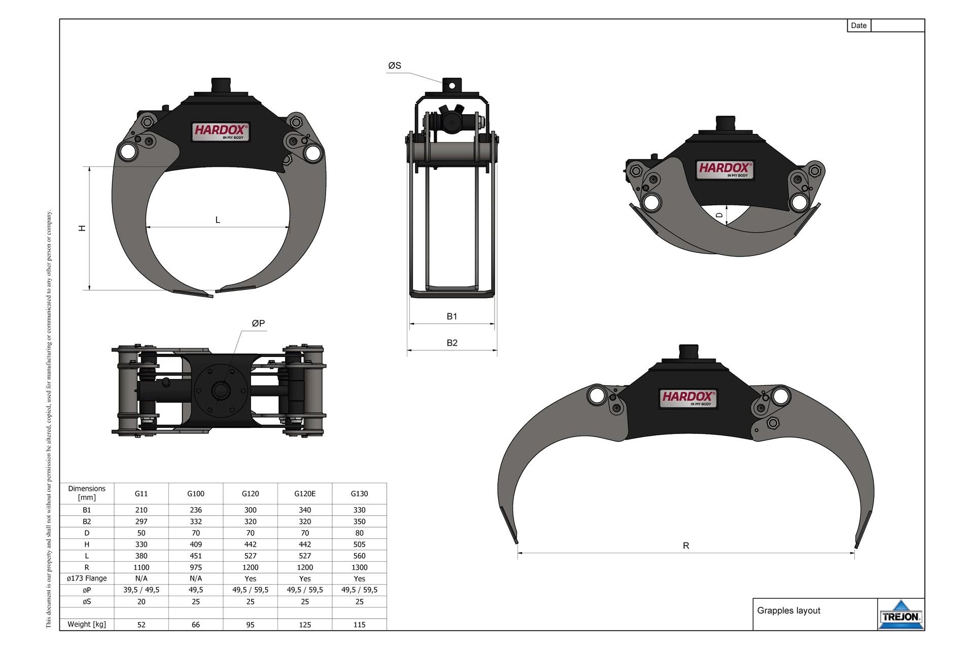 Grapple G130 Hardox