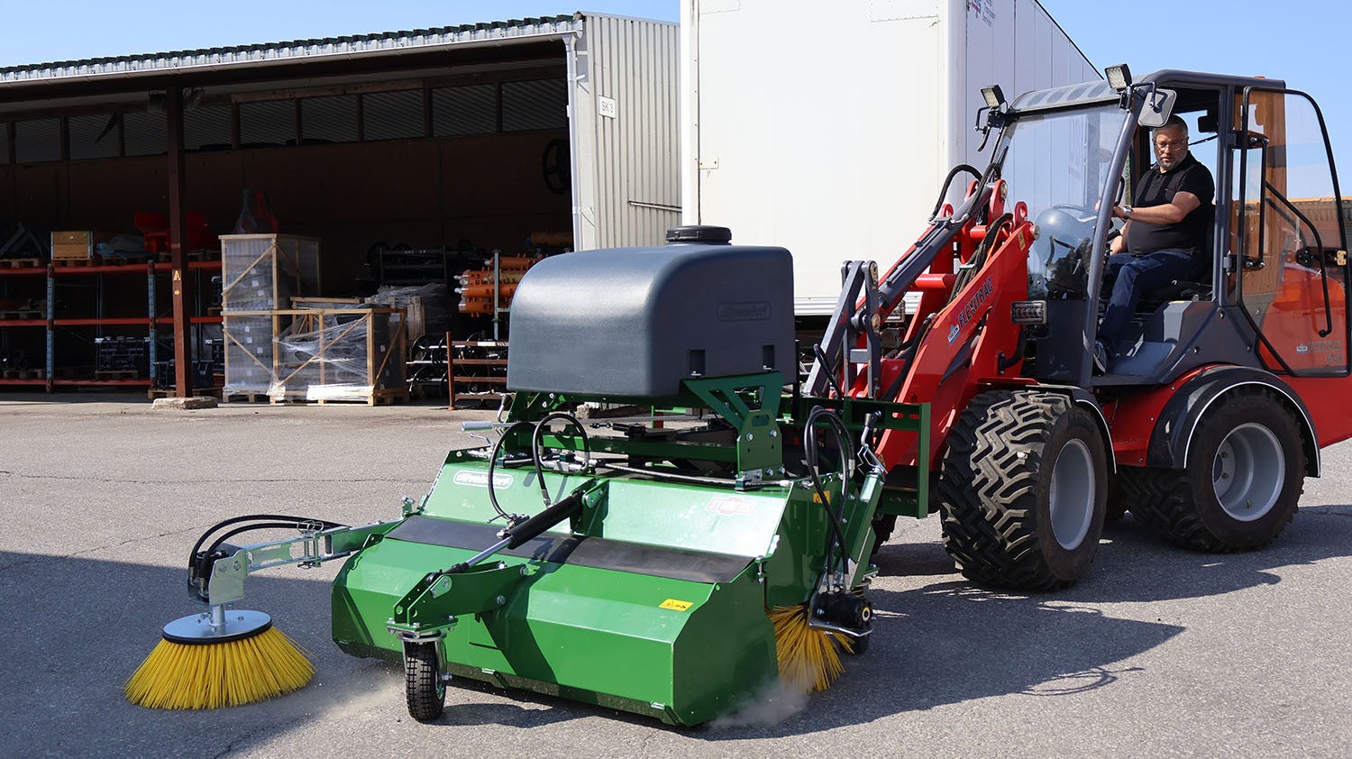 Sopmaskin Profi 150cm, Bultat fäste