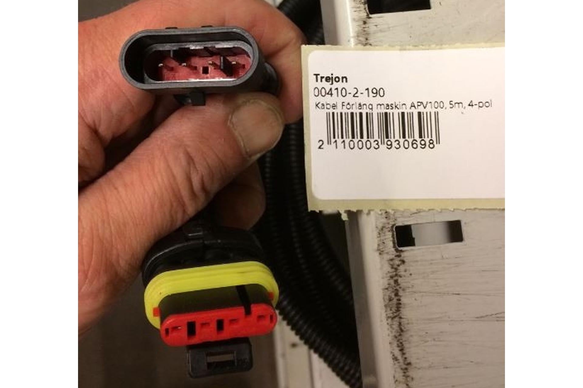 Kabel Förläng maskin APV100, 5m, 4-pol