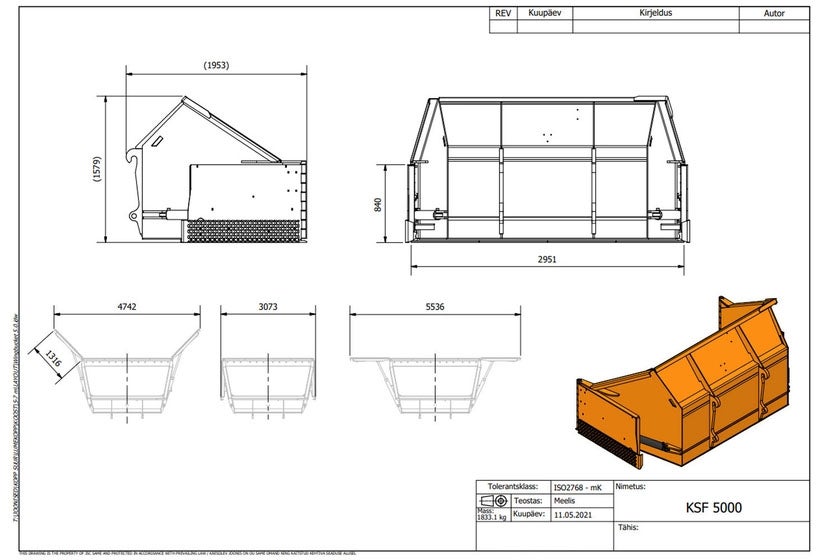 Trejon Optimal Klaffskopa 5,0m3